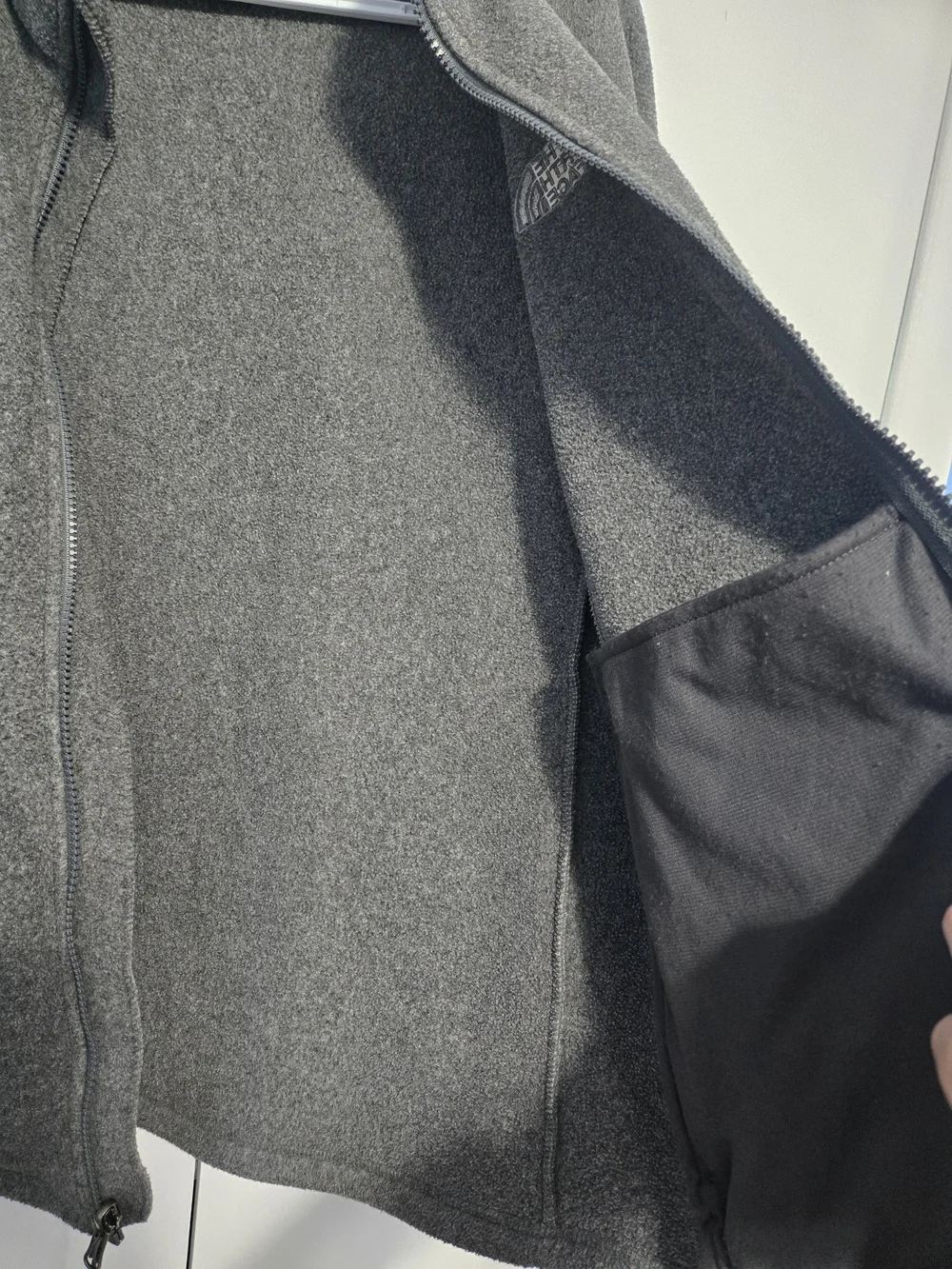 The North Face Men's Gray Full Zip Fleece Jacket Size Medium